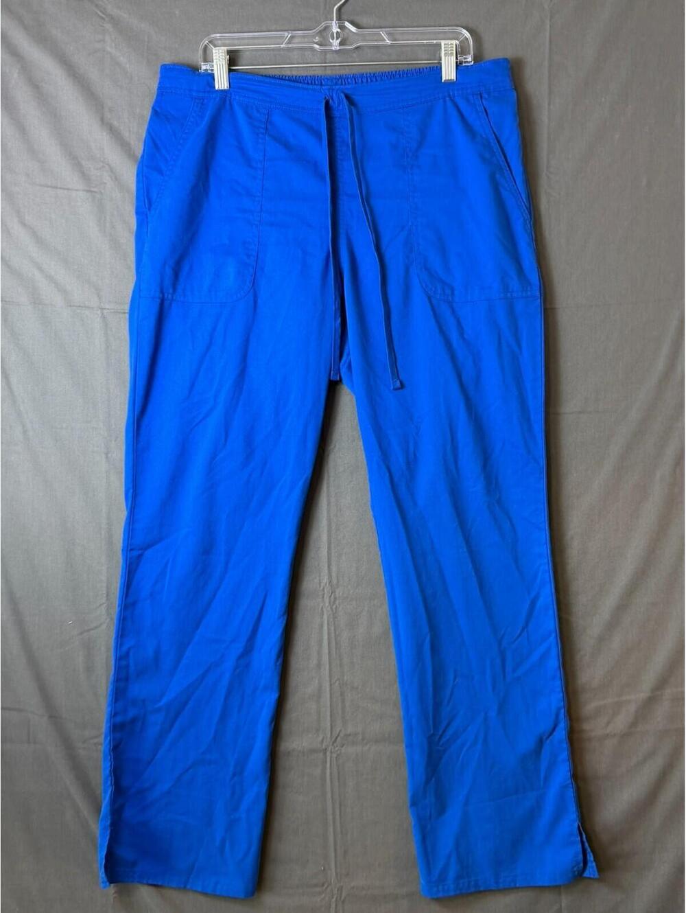 Cherokee Workwear Scrub Pants – Men’s M, Royal Blue, WW005, Elastic Waist Drawst